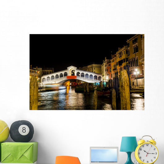 Ponte Rialto Night Venice Wall Decal