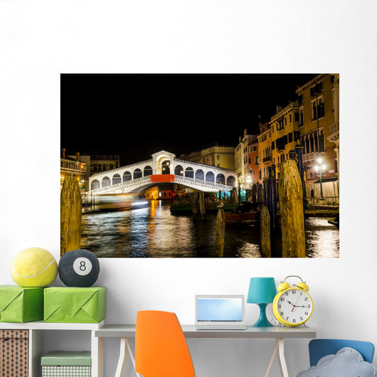 Ponte Rialto Night Venice Wall Decal