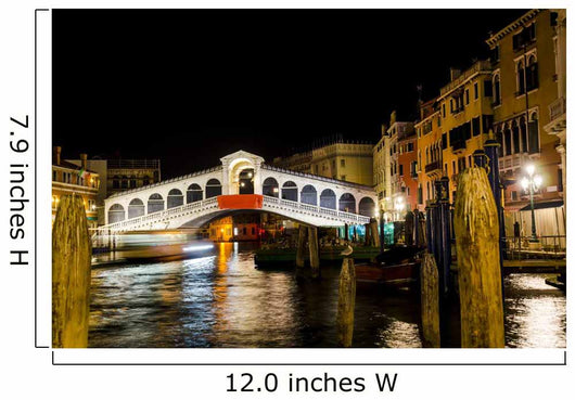 Ponte Rialto Night Venice Wall Decal