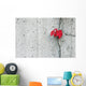 Red Boston Ivy Leaves Wall Decal