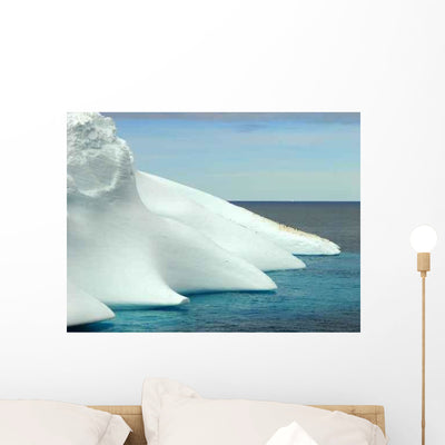 Antarctic Penguin Group and Wall Decal shown on a wall