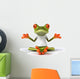 Frog with a white tshirt Wall Decal
