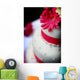 Wedding Cake with Flower Wall Decal