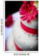 Wedding Cake with Flower Wall Decal