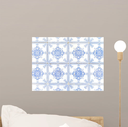 Typical White and Blue Wall Decal