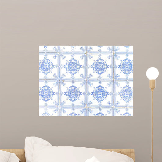 Typical White and Blue Wall Decal
