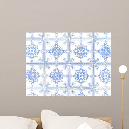Typical White and Blue Wall Decal