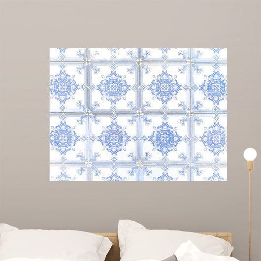 Typical White and Blue Wall Decal