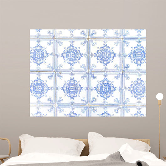 Typical White and Blue Wall Decal