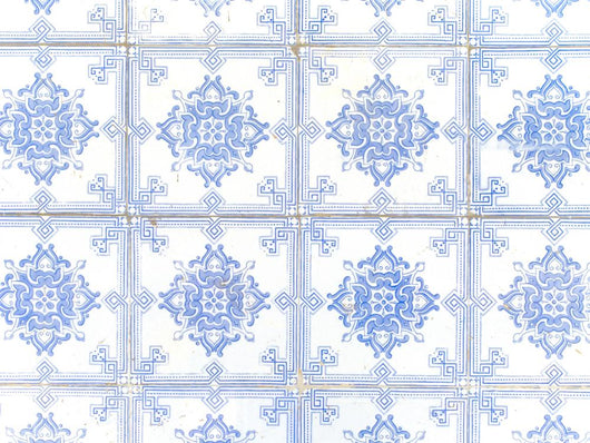 Typical White and Blue Wall Decal