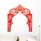 Red Indian Arch White Wall Decal
