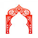 Red Indian Arch White Wall Decal