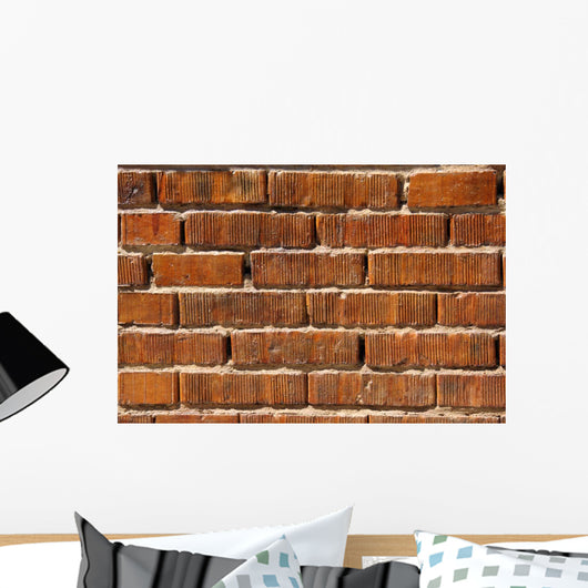 Bright Orange Bricks Wall Decal
