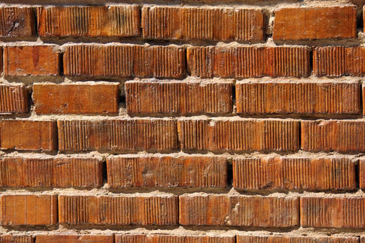 Bright Orange Bricks Wall Decal