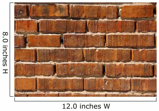 Bright Orange Bricks Wall Decal