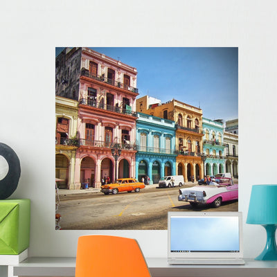 Havana Cuba Wall Decal shown on a wall