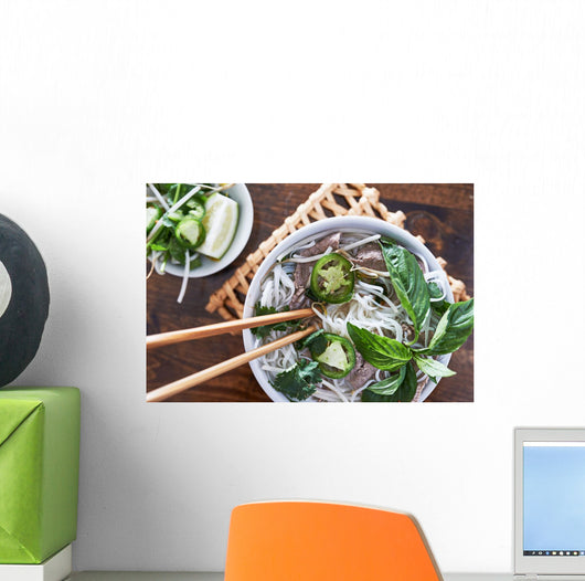 Eating Vietnamese Beef Pho Wall Decal