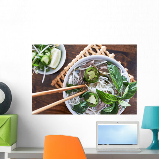 Eating Vietnamese Beef Pho Wall Decal