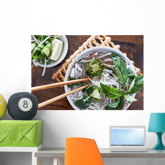 Eating Vietnamese Beef Pho Wall Decal