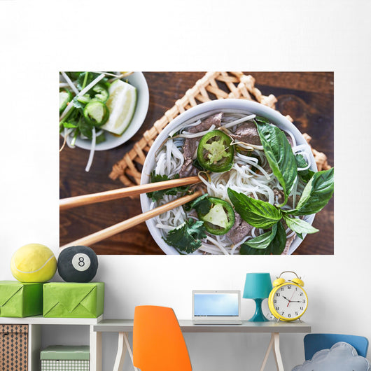 Eating Vietnamese Beef Pho Wall Decal