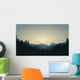 Forest Mountain Range Scene Wall Decal
