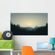 Forest Mountain Range Scene Wall Decal