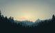 Forest Mountain Range Scene Wall Decal