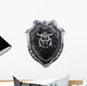 Shield Wit Dragon Head Wall Decal