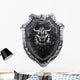 Shield Wit Dragon Head Wall Decal