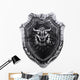 Shield Wit Dragon Head Wall Decal