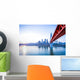 Skyline River and Bridge Wall Decal
