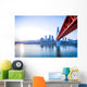 Skyline River and Bridge Wall Decal