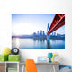 Skyline River and Bridge Wall Decal