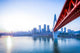 Skyline River and Bridge Wall Decal