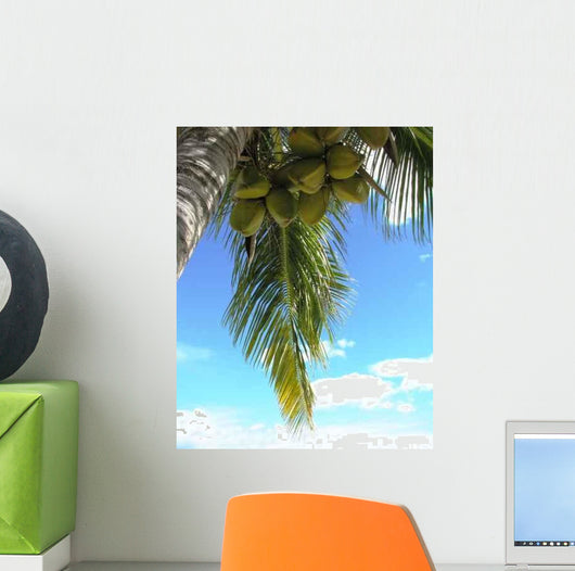 Blue Coconut Wall Decal