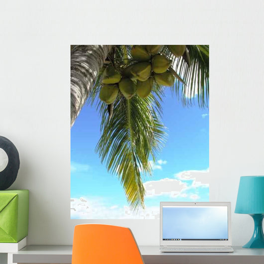 Blue Coconut Wall Decal