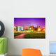 Topeka Kansas Downtown Night Wall Decal