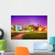 Topeka Kansas Downtown Night Wall Decal
