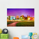 Topeka Kansas Downtown Night Wall Decal