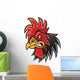 Angry Cartoon Rooster Wall Decal