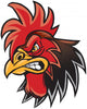 Angry Cartoon Rooster Wall Decal