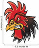Angry Cartoon Rooster Wall Decal
