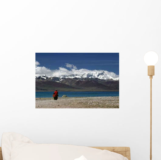 Namtso Lake Mountains Wall Decal