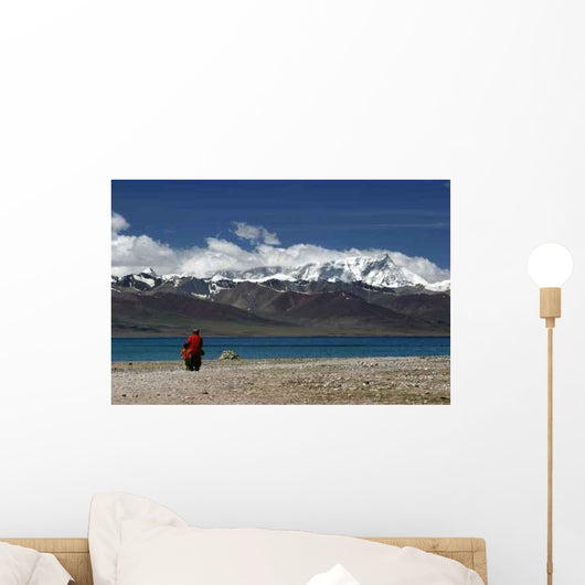 Namtso Lake Mountains Wall Decal