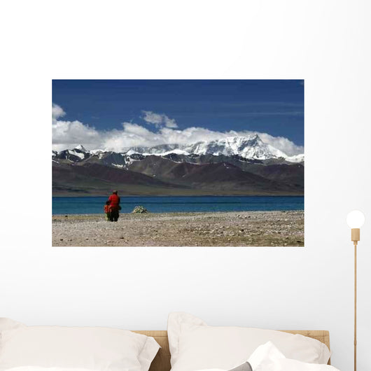 Namtso Lake Mountains Wall Decal