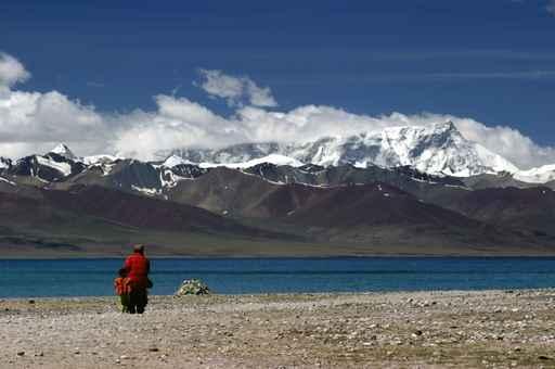 Namtso Lake Mountains Wall Decal