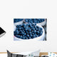 Close-up Image Blueberries inside Wall Decal