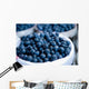 Close-up Image Blueberries inside Wall Decal