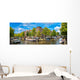 Canal and Bridge Amsterdam Wall Decal Panoramic Wall Decal