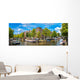 Canal and Bridge Amsterdam Wall Decal Panoramic Wall Decal